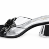 Black Embellished Transparent Heel