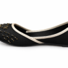 Black Embroidered Khussa with Gold Beadwork